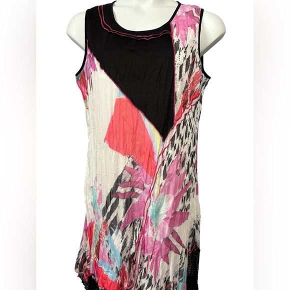 Elena Wang, Colorful Sleeveless Dress, XL - Picture 5 of 11